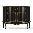 Luxury Sideboard with 2 Doors and 1 Wooden Drawer Made in Italy - Leonor Viadurini