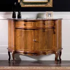 Luxury Sideboard with 2 Doors and 1 Wooden Drawer Made in Italy - Leonor Viadurini