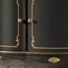 Luxury Sideboard with 3 Doors and 3 Wooden Drawers Made in Italy - Leonor Viadurini