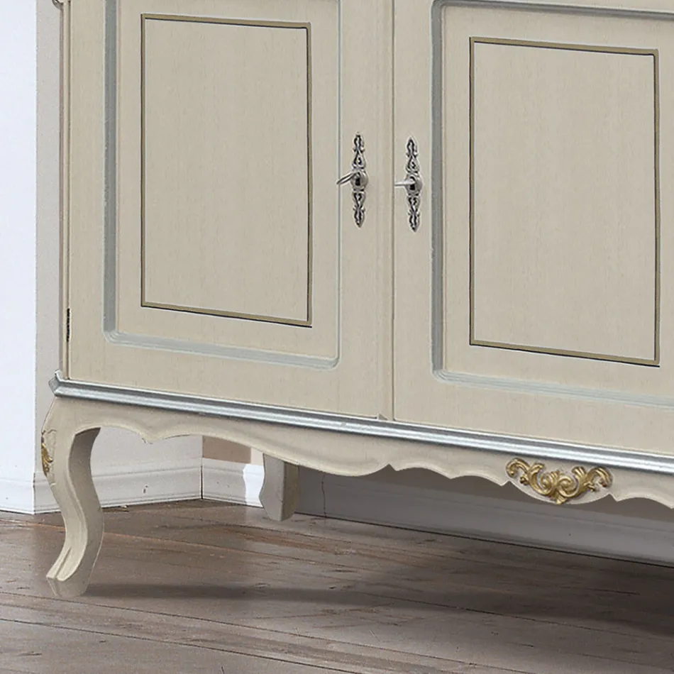 Luxury Wooden Sideboard with Doors and Drawers Made in Italy - Cheverny Viadurini