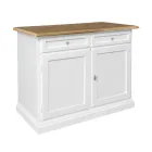 Wooden Sideboard with 2 Drawers and 2 Doors Made in Italy - Uller Viadurini