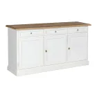 Wooden Sideboard with 3 Drawers and 3 Doors Made in Italy - Uller Viadurini
