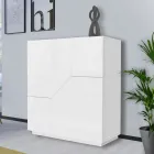 Sideboard in Melamine Wood 3 Rooms and 2 Shelves Made in Italy - Alyssa Viadurini