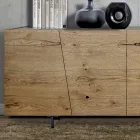 Living Sideboard with 4 Doors in Solid Wood Made in Italy - Khal Viadurini