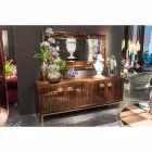 Modern sideboard with 4 doors in shiny ebony wood Ada 2 Viadurini