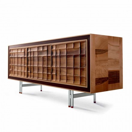 Modern design sideboard with 3 solid wood Anna doors Viadurini