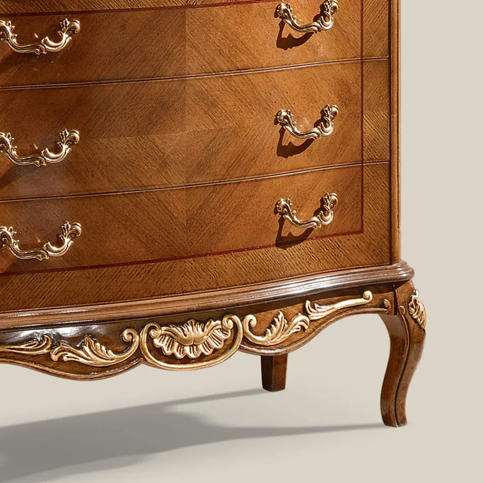 Classic Living Room Sideboard White Wood or Walnut Made in Italy - Chantilly Viadurini