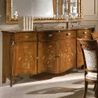 Luxury Living Room Sideboard in Classic Made in Italy Wood - Caligola Viadurini