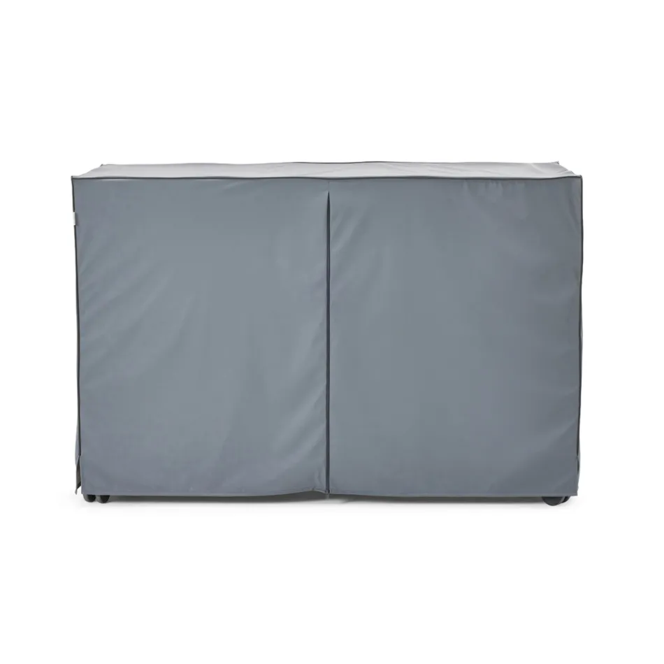 Outdoor Kitchen 140x65x93 cm Made of Solid Teak and Aluminum - Convivial Viadurini