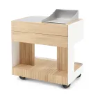 Outdoor Kitchen 96x70x93 cm Made of Solid Teak and Aluminum - Refined Viadurini