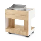 Outdoor Kitchen 96x70x93 cm Made of Solid Teak and Aluminum - Refined Viadurini