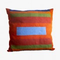 Hand Painted Hemp Cushion Unique Piece Italian Art - Viadurini by Marchi