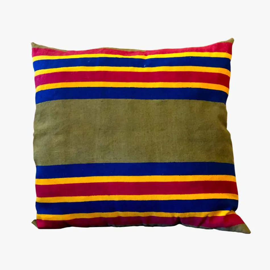 Artistic Italian Craft Cushion Unique Piece Hand Painted - Viadurini by Marchi Viadurini