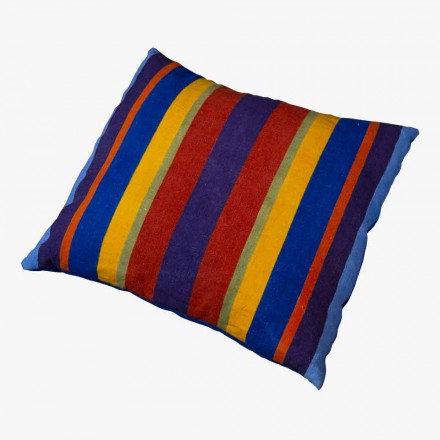 Cushion of Italian Art in Hemp Painted and Hand Sewn Unique Piece Viadurini