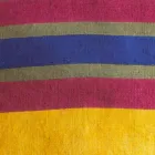 Unique Hand Painted Italian Hemp Cushion - Brands Viadurini