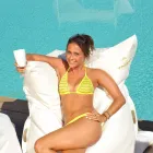 Cloud Pillow relaxing outdoor faux leather white nautical Trona Viadurini