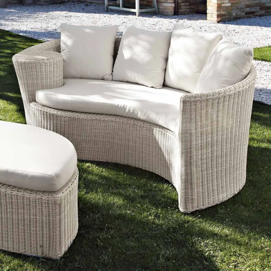Garden Daybad in Polyrattan Fiber 2 Elements - Woman Viadurini
