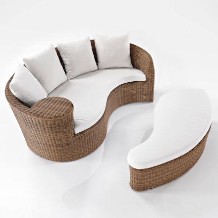 Garden Daybad in Polyrattan Fiber 2 Elements - Woman Viadurini