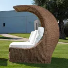 Design Daybed in Luxury Woven Synthetic Rattan - Yves Viadurini