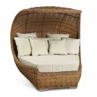 Design Daybed in Luxury Woven Synthetic Rattan - Yves Viadurini