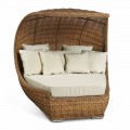 Design Daybed in Luxury Woven Synthetic Rattan - Yves