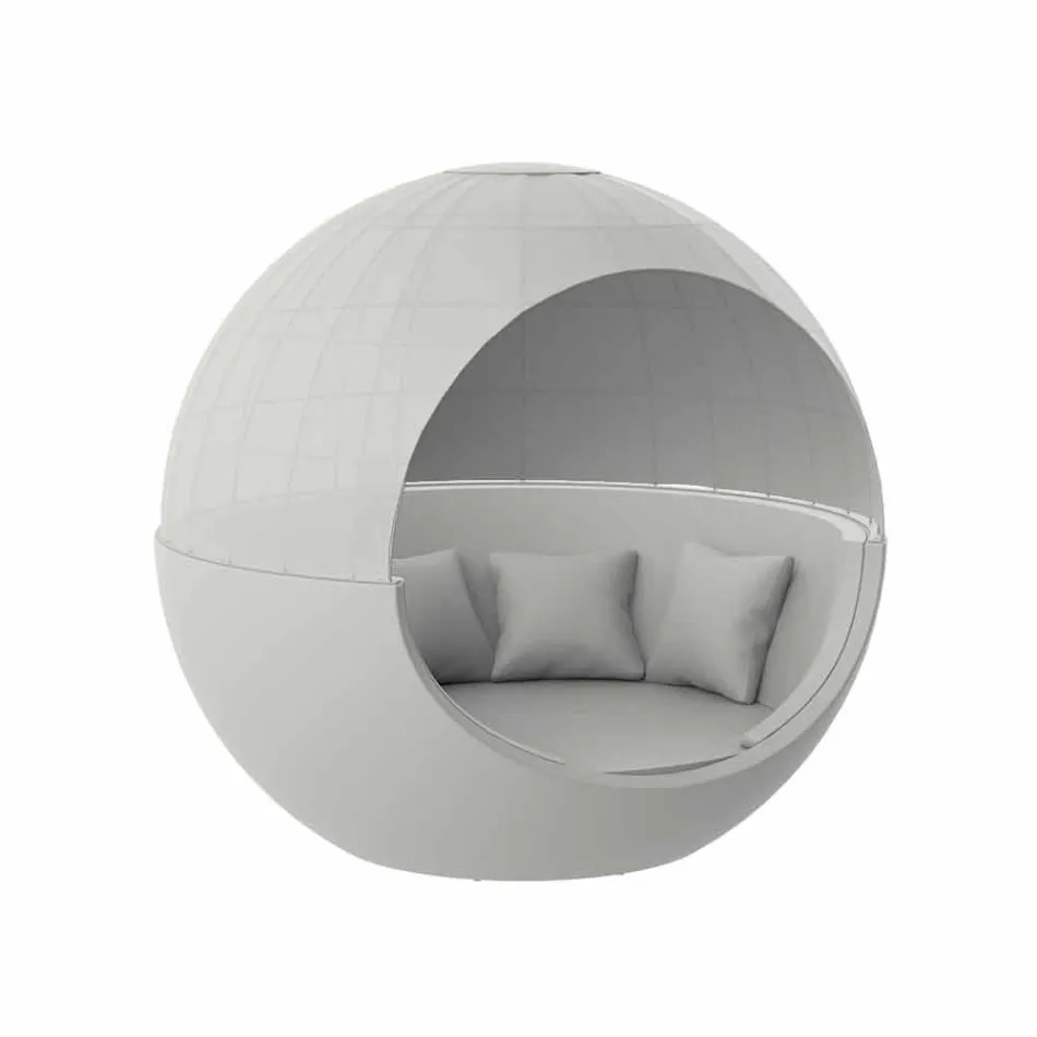 Luxury Round Design Garden Daybed with Parasol - Ulm Moon by Vondom Viadurini