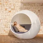 Luxury Round Design Garden Daybed with Parasol - Ulm Moon by Vondom Viadurini