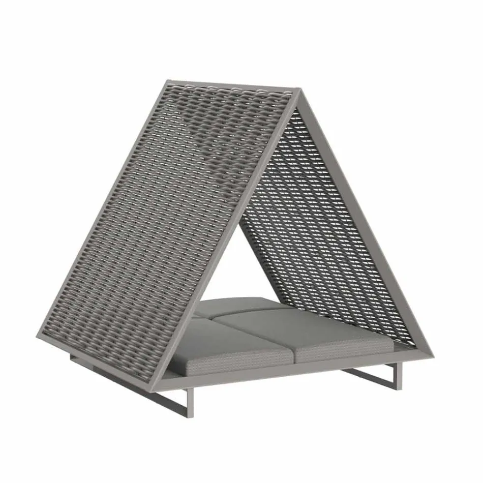 Luxury Garden Daybed in Aluminum and Fabric - Frame Vineyard by Vondom Viadurini