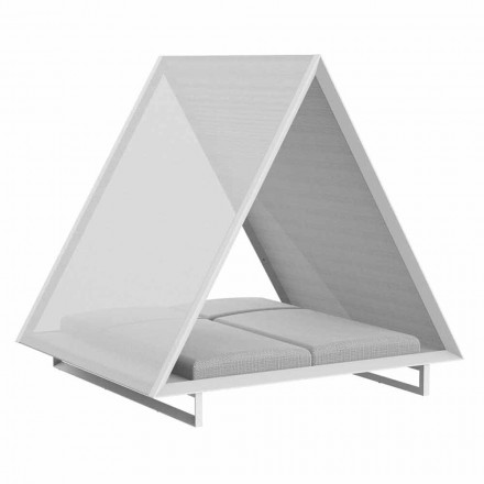 Outdoor Daybed in Aluminum and Luxury Design Fabric - Frame Vineyard by Vondom Viadurini
