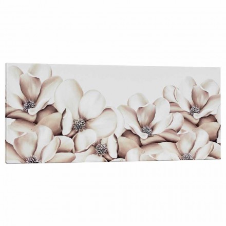 Painted on a hand-decorated floral canvas in Itali Moscal Viadurini