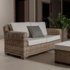2 or 3 Seater Outdoor Sofa in Gray Kubù with Cushions – Cerys Viadurini