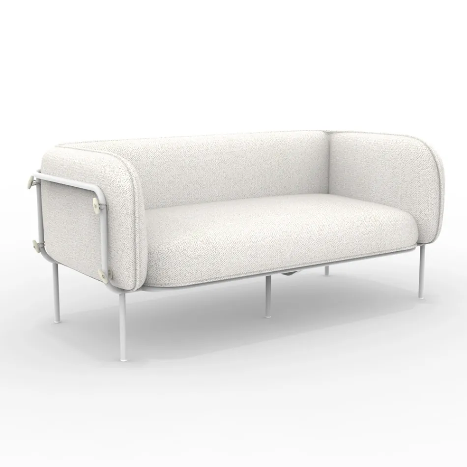 2 Seater Outdoor Sofa with Padded Seat Made in Italy - Planter Viadurini