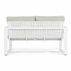 2 Seater Outdoor Sofa in Aluminum with Fabric Cushions - Mirea Viadurini