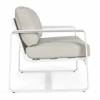 2 Seater Outdoor Sofa in Aluminum with Fabric Cushions - Mirea Viadurini