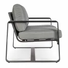 2 Seater Outdoor Sofa in Aluminum with Fabric Cushions - Mirea Viadurini
