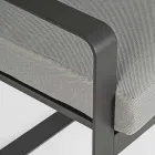 2 Seater Outdoor Sofa in Aluminum with Fabric Cushions - Mirea Viadurini