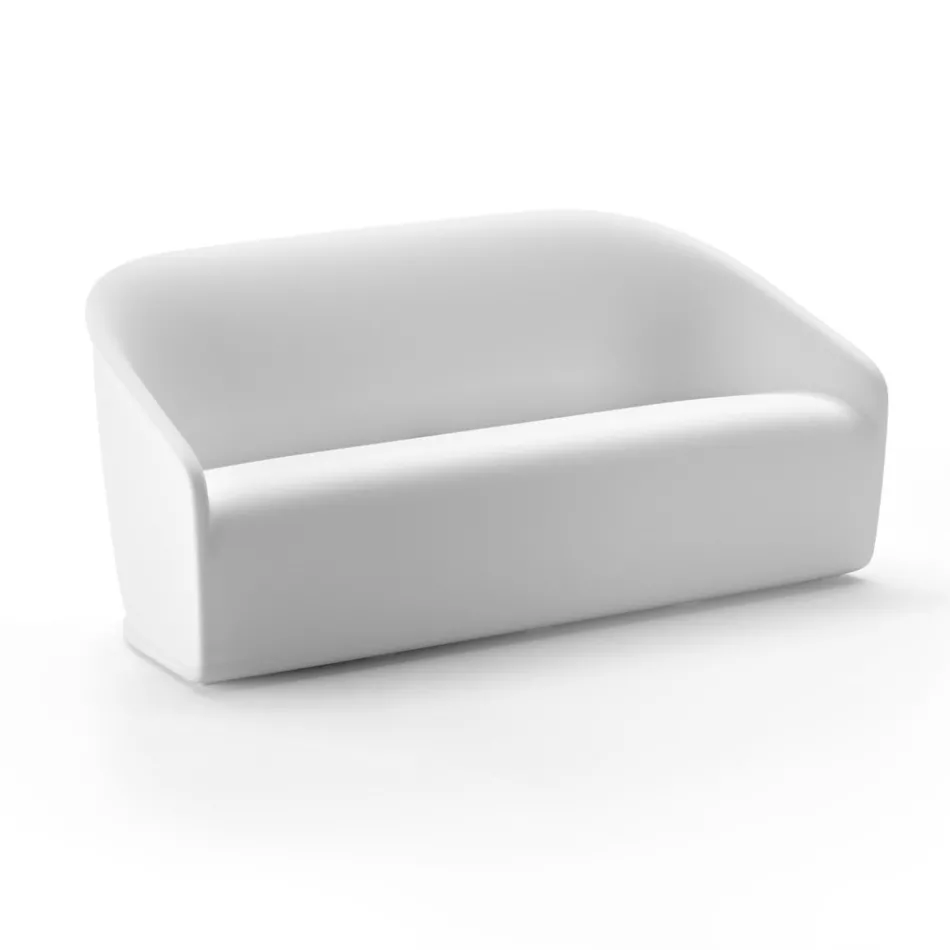 2 Seater Outdoor Sofa in Colored Polyethylene Made in Italy - July Viadurini