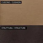 2 Seater Garden Sofa in Metal and Cushion Made in Italy - Fontana Viadurini