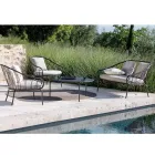 2 Seater Garden Sofa in Metal and Cushion Made in Italy - Fontana Viadurini