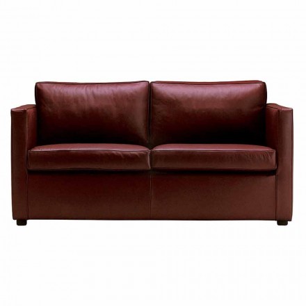 2 Seater Sofa Padded and Upholstered in Fine Made in Italy Leather - Centauro Viadurini