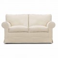 2 Seater Sofa Upholstered and Covered in Fabric Made in Italy - Andromeda