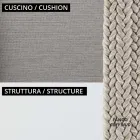 2 Seater Sofa for the Garden with Cushion Included Made in Italy - Prato Viadurini