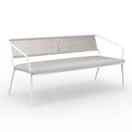 2 Seater Sofa for the Garden with Cushion Included Made in Italy - Prato Viadurini