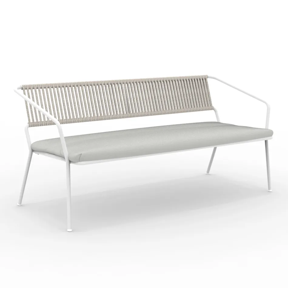 2 Seater Sofa for the Garden with Cushion Included Made in Italy - Prato Viadurini