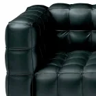 2 Seater Sofa Upholstered in Quilted Effect Leather Made in Italy - Vesuvio Viadurini