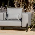3-Seater Outdoor Sofa in Aluminum and High Quality Fabric - Filomena Viadurini