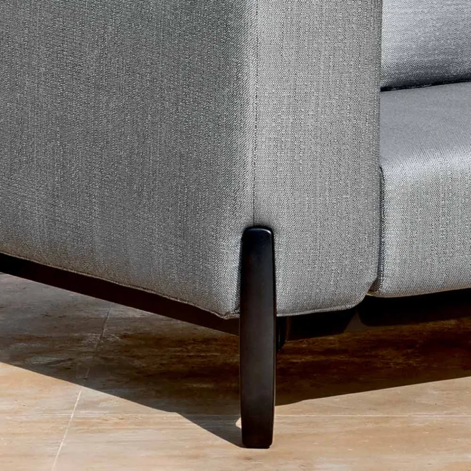 3-Seater Outdoor Sofa in Aluminum and High Quality Fabric - Filomena Viadurini