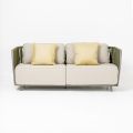 3 Seater Outdoor Sofa in Aluminum and Weaving - Eugene