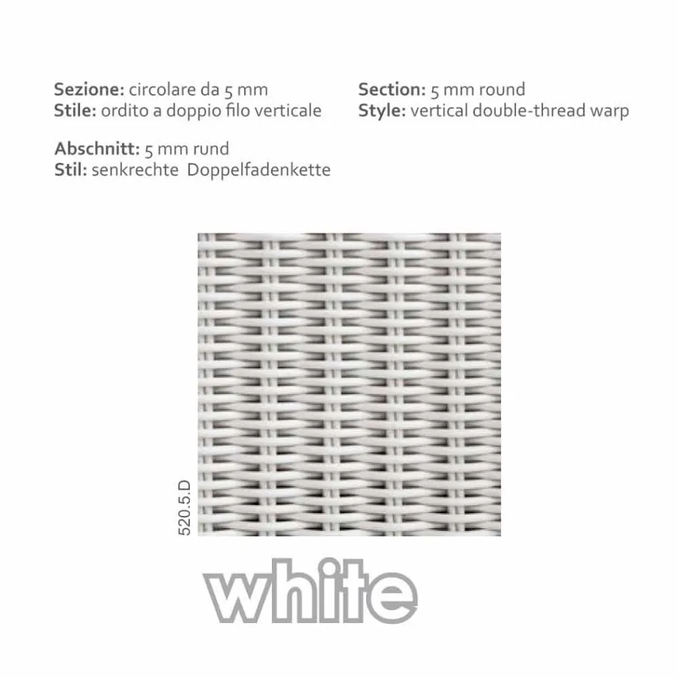 3 seater outdoor polyethylene braided in Oslo hand Viadurini