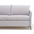 3 seater maxi sofa L205 cm modern design in eco-leather / Erica fabric Viadurini